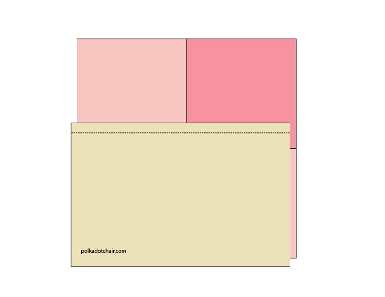 illustration de carrés roses, jaunes et rose foncé