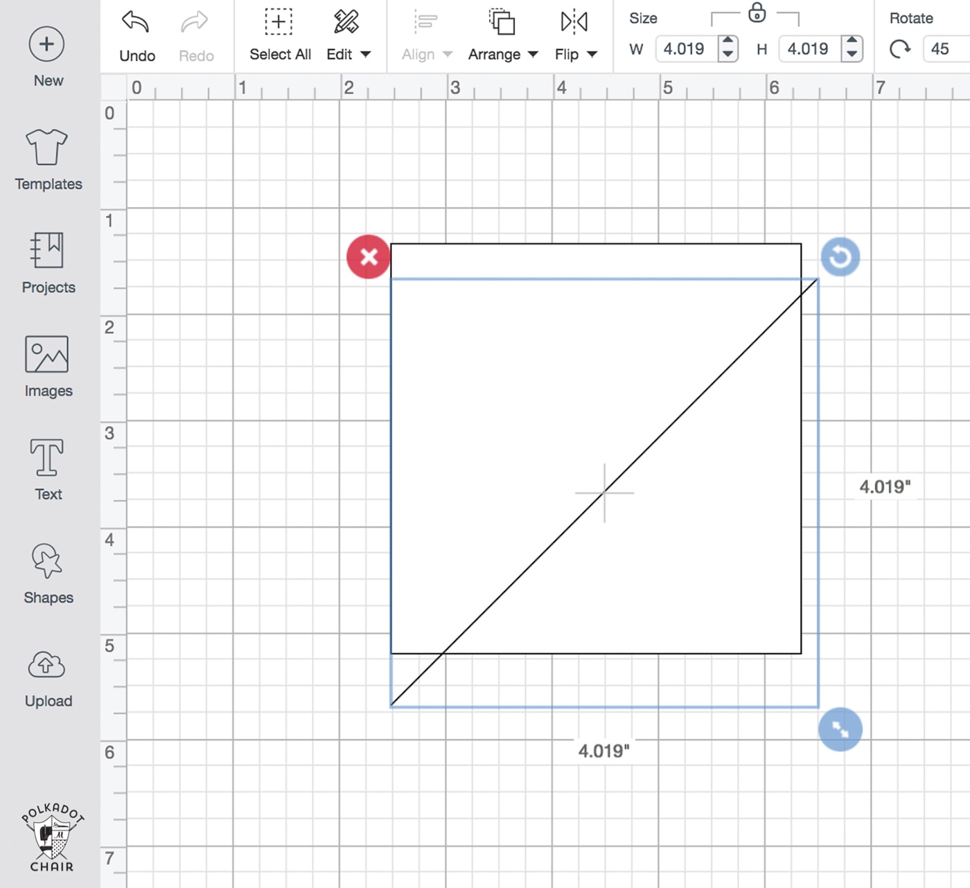 Comment couper des triangles demi-carrés avec le créateur de cricut