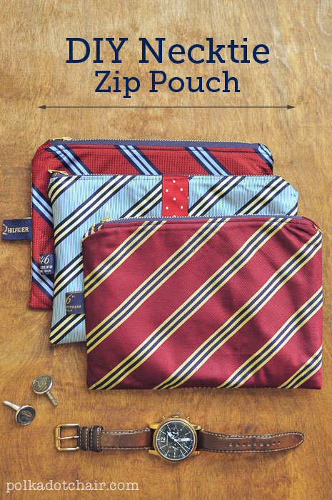Tutoriel de pochette zippée pour cravate bricolage