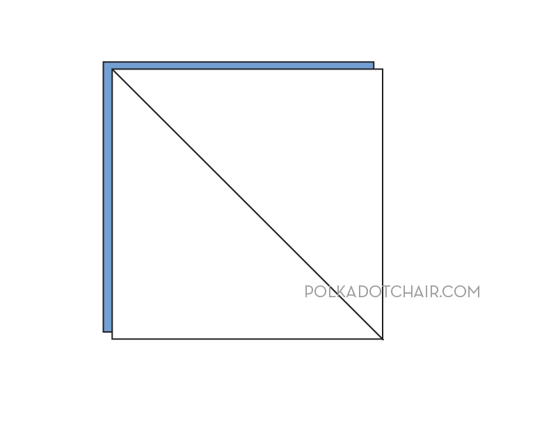 illustration de bloc de courtepointe bleu et blanc ; triangles et carrés