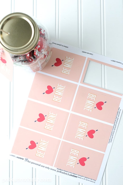 Idée cadeau Mason Jar pour la Saint-Valentin avec étiquettes imprimables