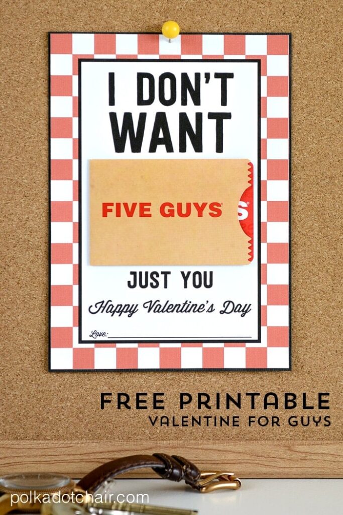 Une carte-cadeau saint-valentin "punny" gratuite à imprimer pour le gars de votre vie !