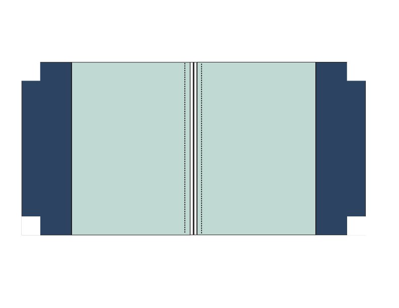 illustration de sac zip gris et bleu