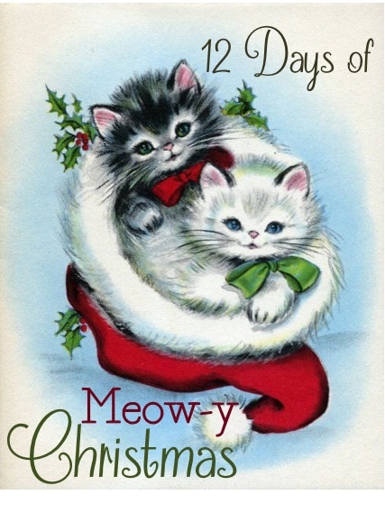 Cerceau de broderie de chat bricolage, ornements de Noël avec instructions et motif de couture gratuit sur polkadotchair.com