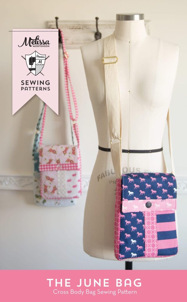Le sac de juin ; un patron de couture pdf pour mini messager à bandoulière; super sac de voyage à coudre
