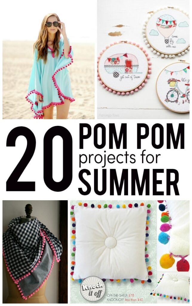 20 projets de couture de pompons parfaits pour l'été !!
