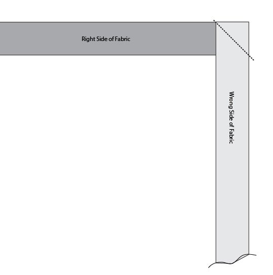 diagramme noir et blanc de la reliure de courtepointe
